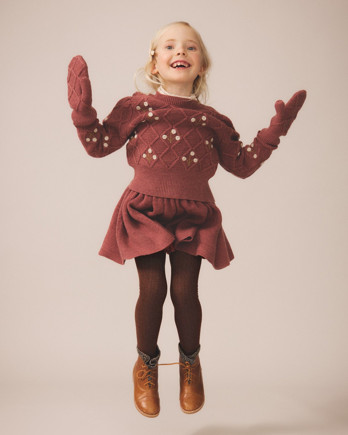 SOOR PLOOM / HERRINGBONE TIGHTS - PRUNE | hi heidi