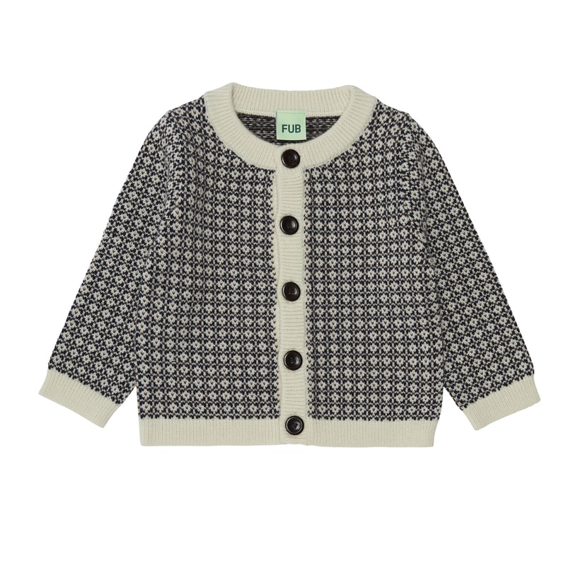 FUB / Baby Nordic Cardigan - ECRU / DARK NAVY /...