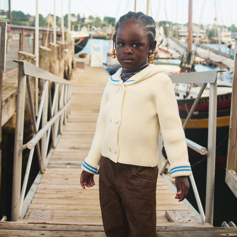 Misha & Puff / Sailor Rib Cardigan - Sugar | hi