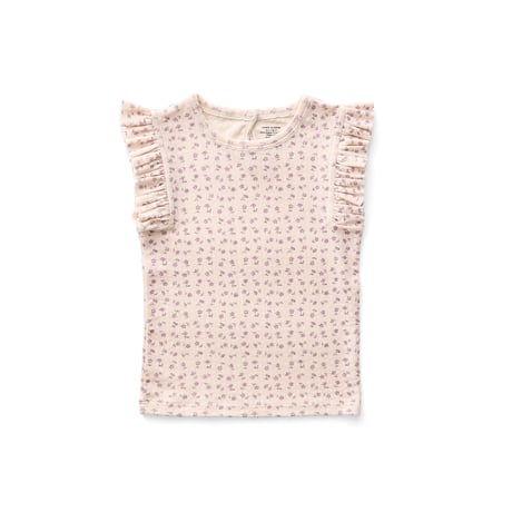 SOOR PLOOM / Frill Tee -  CHICWEED PRINT POINTELLE PANSY