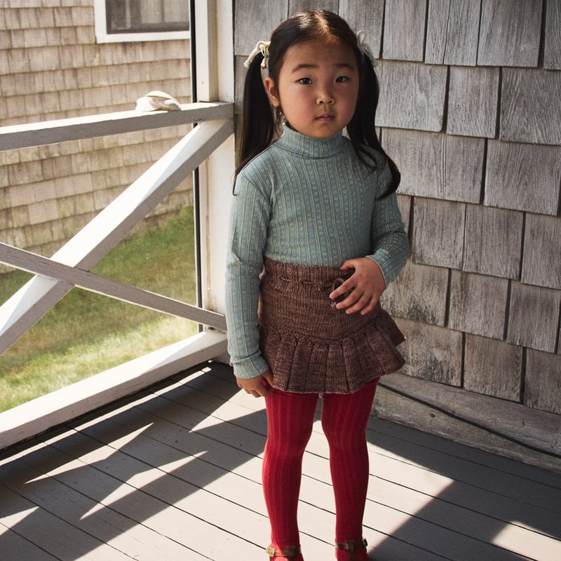 misha and puff タートルネック　3y Misha & Puff / Turtleneck - Overcast Little Hou