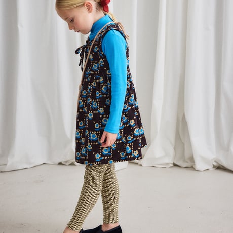 Misha & Puff / Corduroy Agatha Dress - Raisin Windowbox