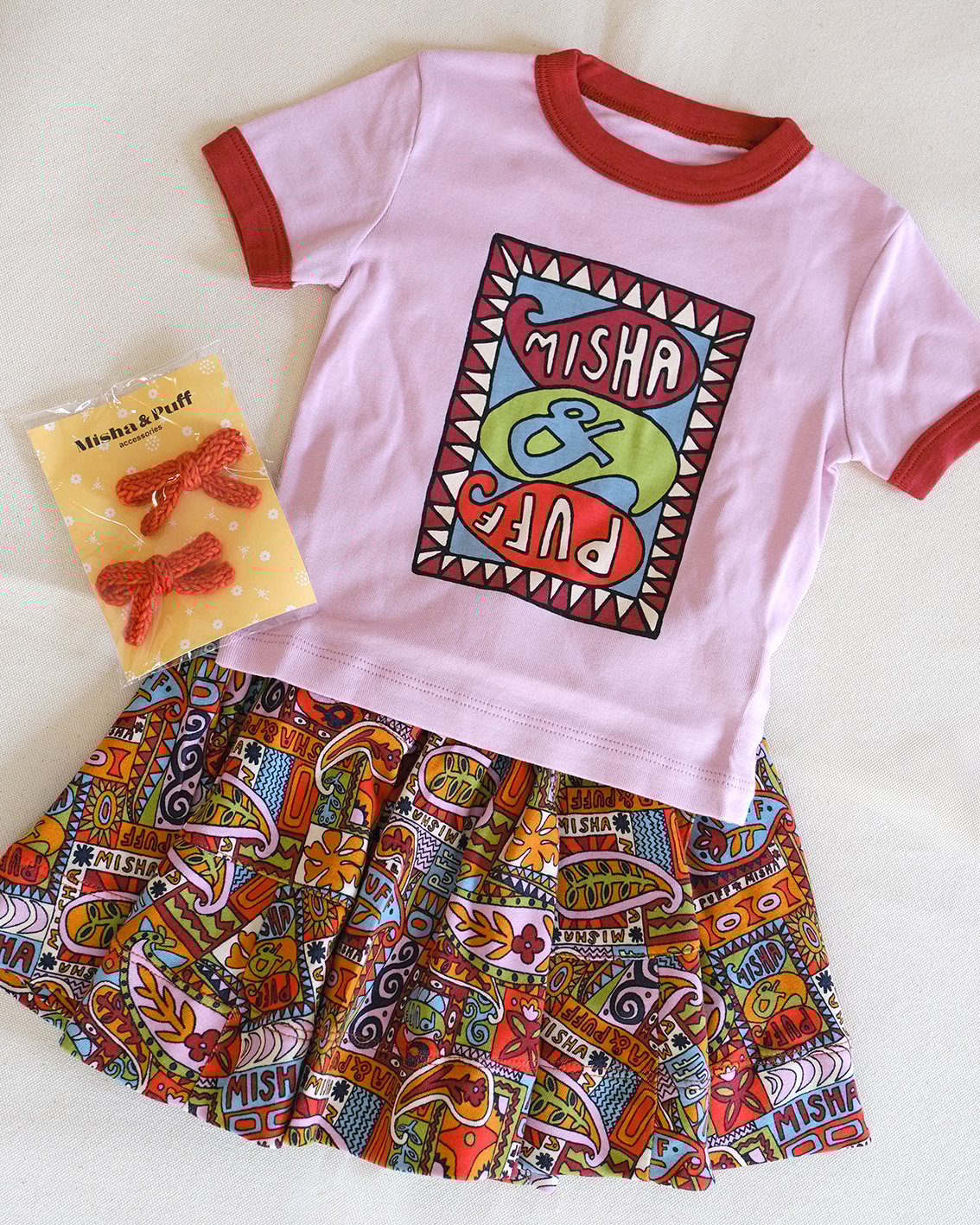 トップス Groovy Paisley Ringer Tee  Pink Lilac 4y トップス Groovy Paisley Ringer Tee Pink Lilac 4y トップス