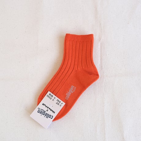 Collégien x Misha&Puff / La Mini Ribbed Ankle Socks - Potiron