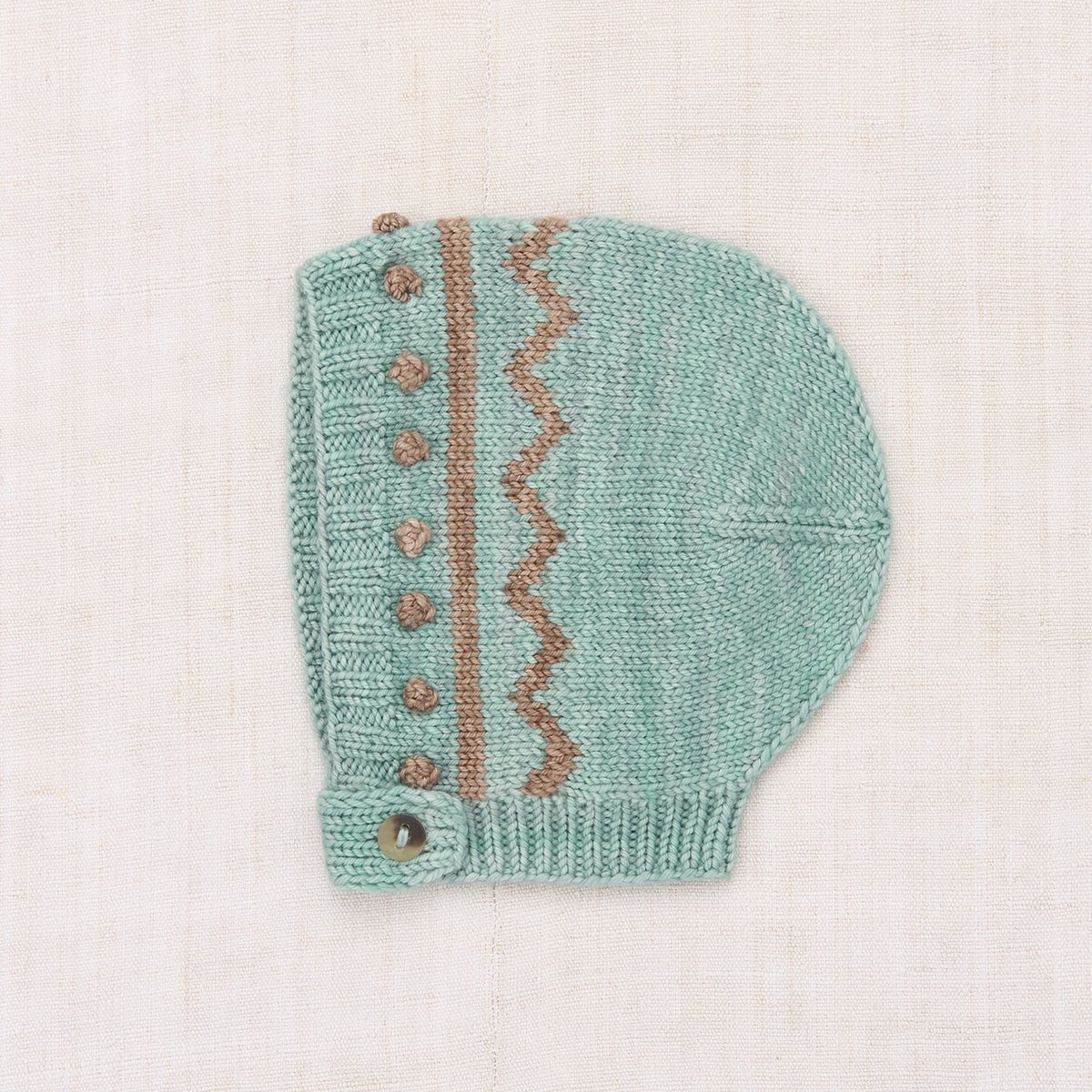 Misha & Puff / Baby Zig Zag Bonnet - Sage | hi