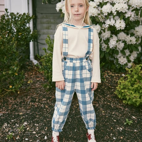 Misha & Puff / Suspender Pant - Prussian Blue Piazza