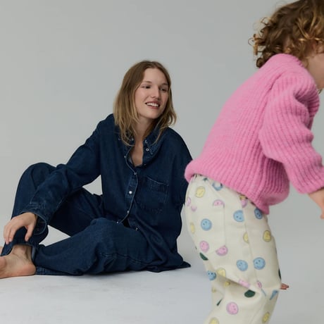 the new society / Happy Place Baby Pant - Happy Repetition