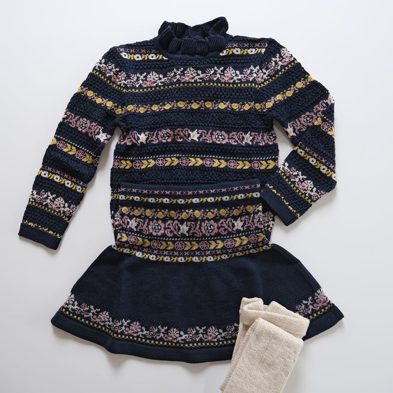 Misha & Puff / Pamela Sweater - Ink Eyelet Ribb