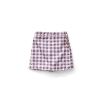 SOOR PLOOM / OLIVE SKORT - GINGHAM PRINT, PANSY