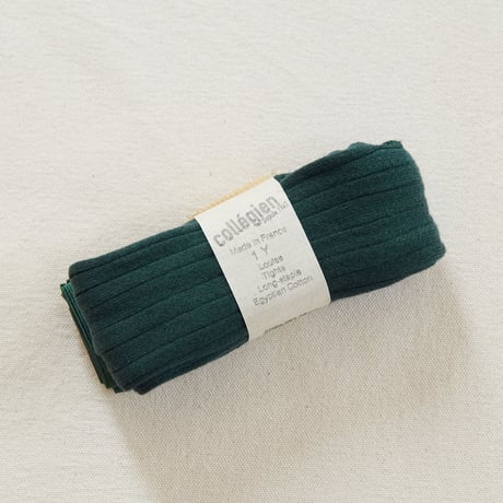 Collégien / Ribbed tights - Forest Green
