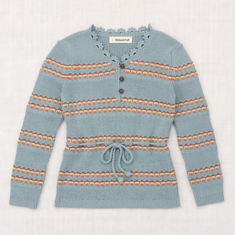 Misha & Puff / Polina Top - Overcast Beaded Stripe