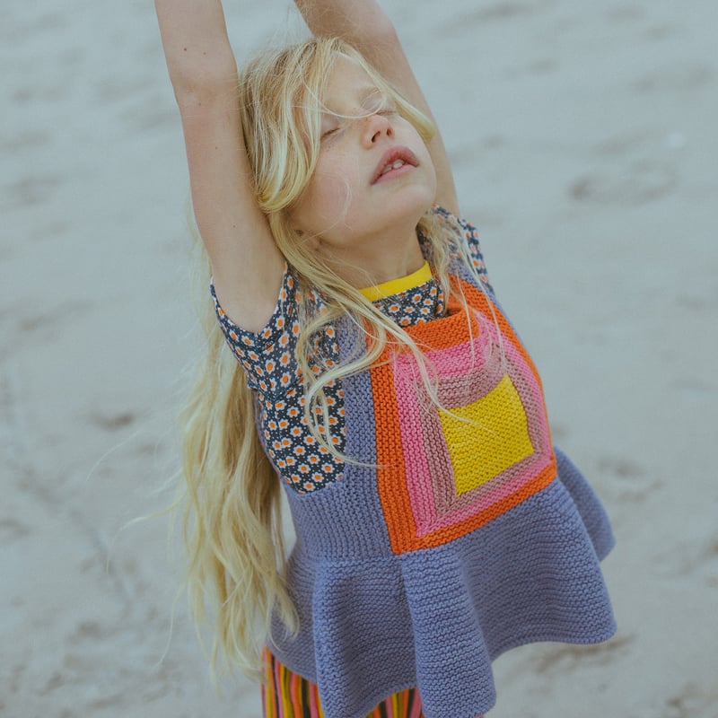 misha & puff マルチカラーセーター ミーシャアンドパフ 子供 ニット