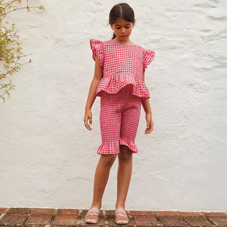 Bebe Organic / Alisa Shorts - Raspberry Check