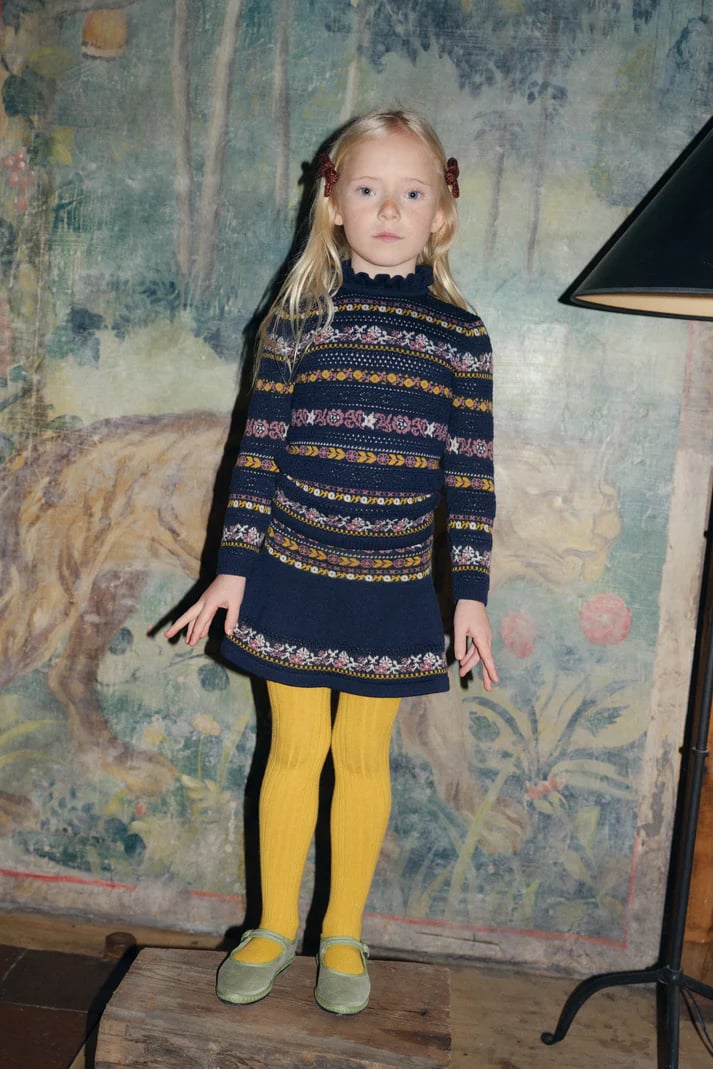 Misha & Puff / Pamela Sweater - Ink Eyelet Ribb