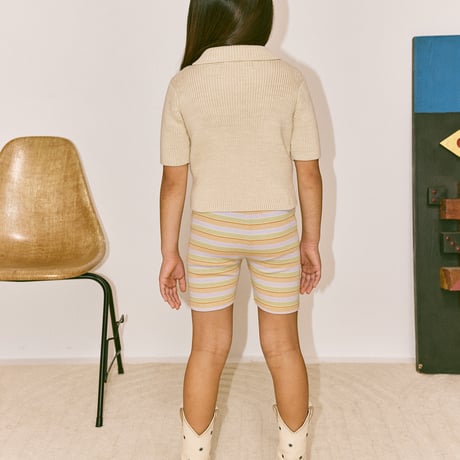 Misha & Puff / BIKE SHORT- MIST AVENUE STRIPE