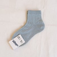 Collégien / Antoinette Lightweight Pointelle Summer Socks - Aigue Marine