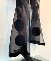 水玉シルクのストール(綿チュール)【hand made】