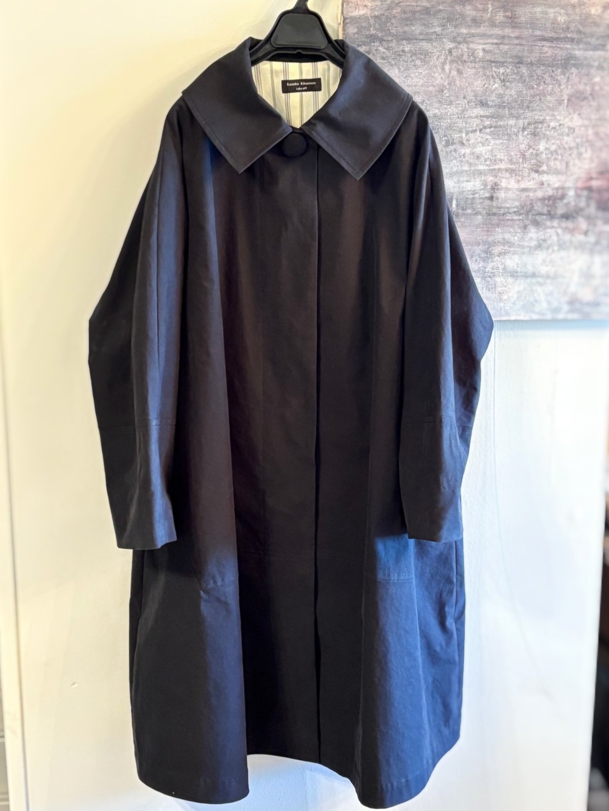 即完売品　玉虫色　エンフォルドコート 予約販売】薄っすら玉虫色ロングコート | take off［オフィシャルストア］