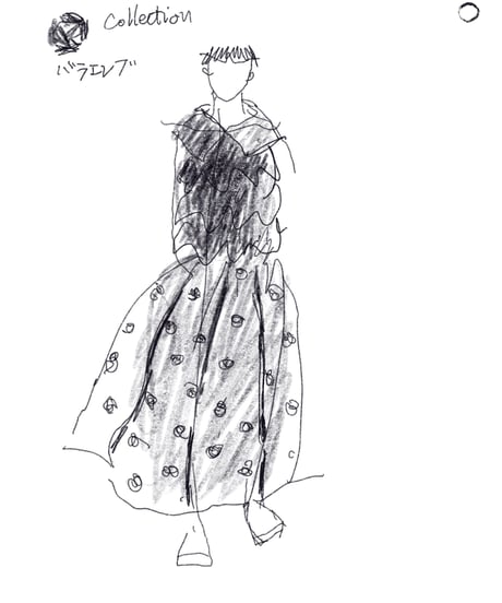 【collection】花embroidery_skirt ストール&ペチコート付き［no.518］