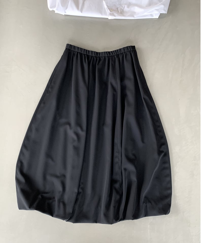 再入荷】黒ギャバ バルーンスカート（ highquality Gabardine no
