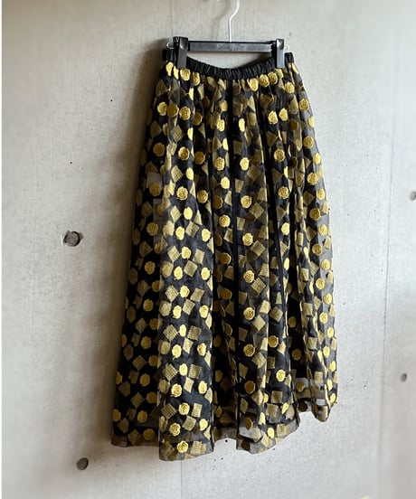 【collection】花embroidery_skirt ストール&ペチコート付き［no.518］