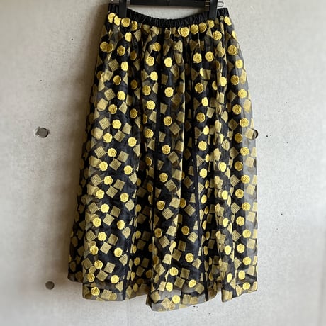 【collection】花embroidery_skirt ストール&ペチコート付き［no.518］