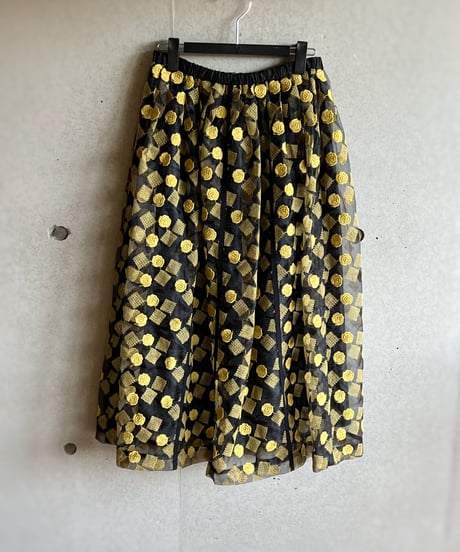 【collection】花embroidery_skirt ストール&ペチコート付き［no.518］