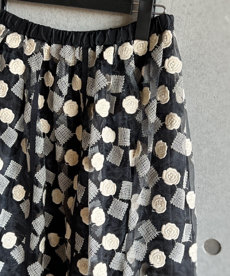 【collection】花embroidery_skirt ストール&ペチコート付き［no.518］