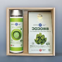 凍結香り抹茶ギフト／ピュア抹茶+コロコロ 1缶＋箱入り詰め合わせ（1.5gⅹ10本、0.3gⅹ30個）Freeze dry Matcha Gift/Pure + Koro Koro Matcha