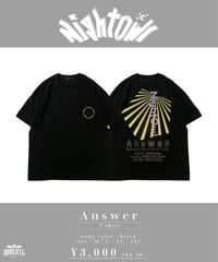 [NightOwl] Answer T-shirt-Black-  [8月末までにお届け予定]