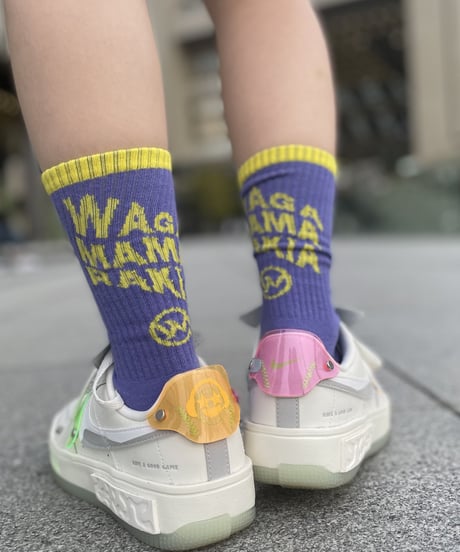 [ 我儘ラキア ] WITH WISH Socks [パープル]