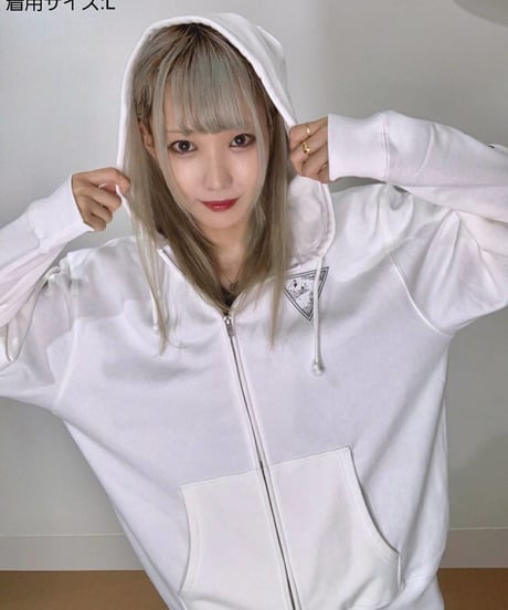[Night Owl][完全受注生産品！] BY YOUR SIDE zip up hoodie＜white＞[10月上旬お届け予定]