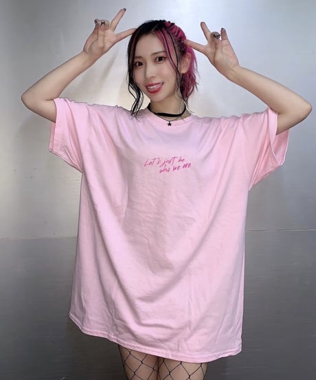 [ 百城凛音  ] 生肉ピンクの決意Tシャツ [ライトピンク]