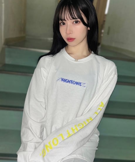[ NightOwl ][受注販売] 復刻版 "All Night Long"  Long sleeve T-shirt（ダークチョコレート）