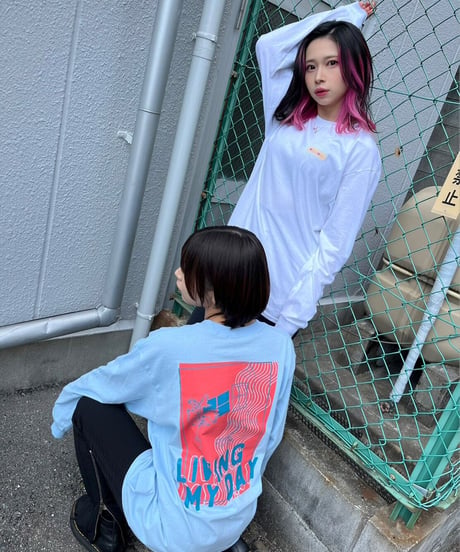 [ NightOwl  ] Living my day Long Sleeve [ライトブルー]