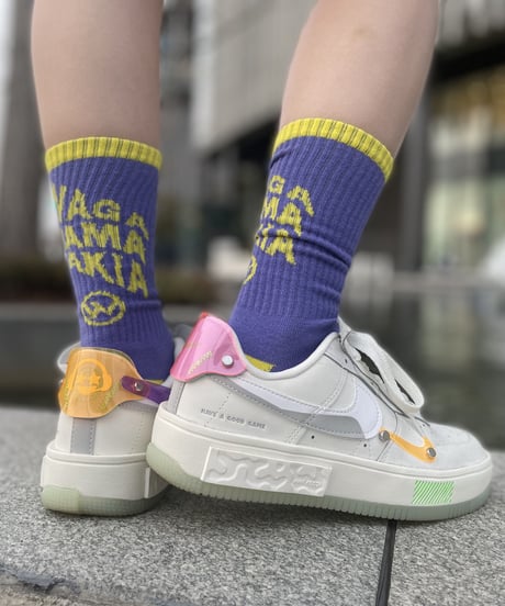 [ 我儘ラキア ] WITH WISH Socks [パープル]