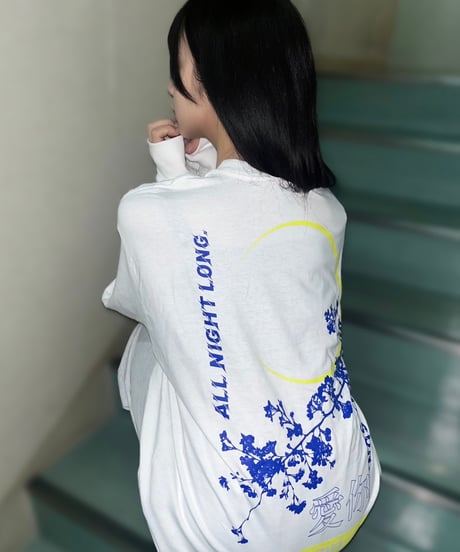 [ NightOwl ][受注販売] 復刻版 "All Night Long"  Long sleeve T-shirt（ホワイト）