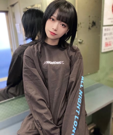 [ NightOwl ][受注販売] 復刻版 "All Night Long"  Long sleeve T-shirt（ホワイト）