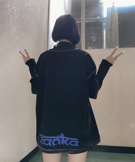 [ zanka ]   zanka 1st T-shirt [Black × Purple]