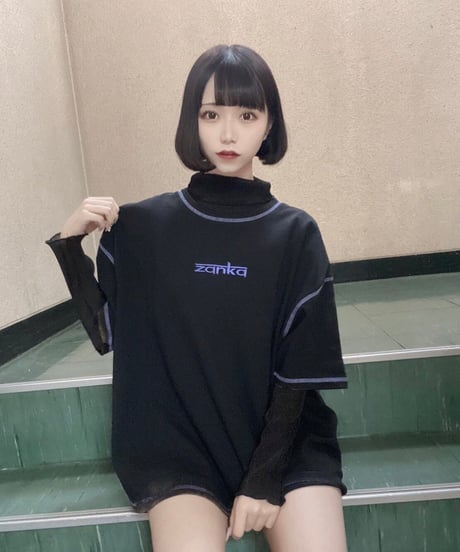 [ zanka ]   zanka 1st T-shirt [Black × Purple]