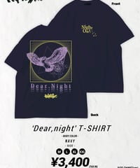 [Night Owl][受注販売]『Dear,Night』T-SHIRT -Navy- ＜9月上旬発送予定＞