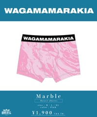 [ 我儘ラキア ] Marble Boxer shorts [Pink]