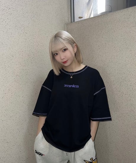 [ zanka ]   zanka 1st T-shirt [Black × Purple]