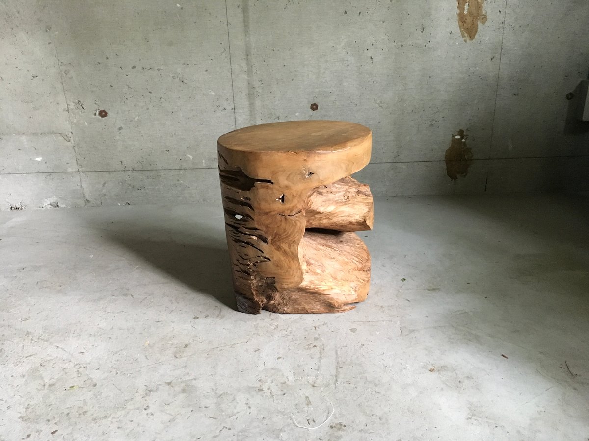 チークスツール***丸太*** | trumpflowers STORE