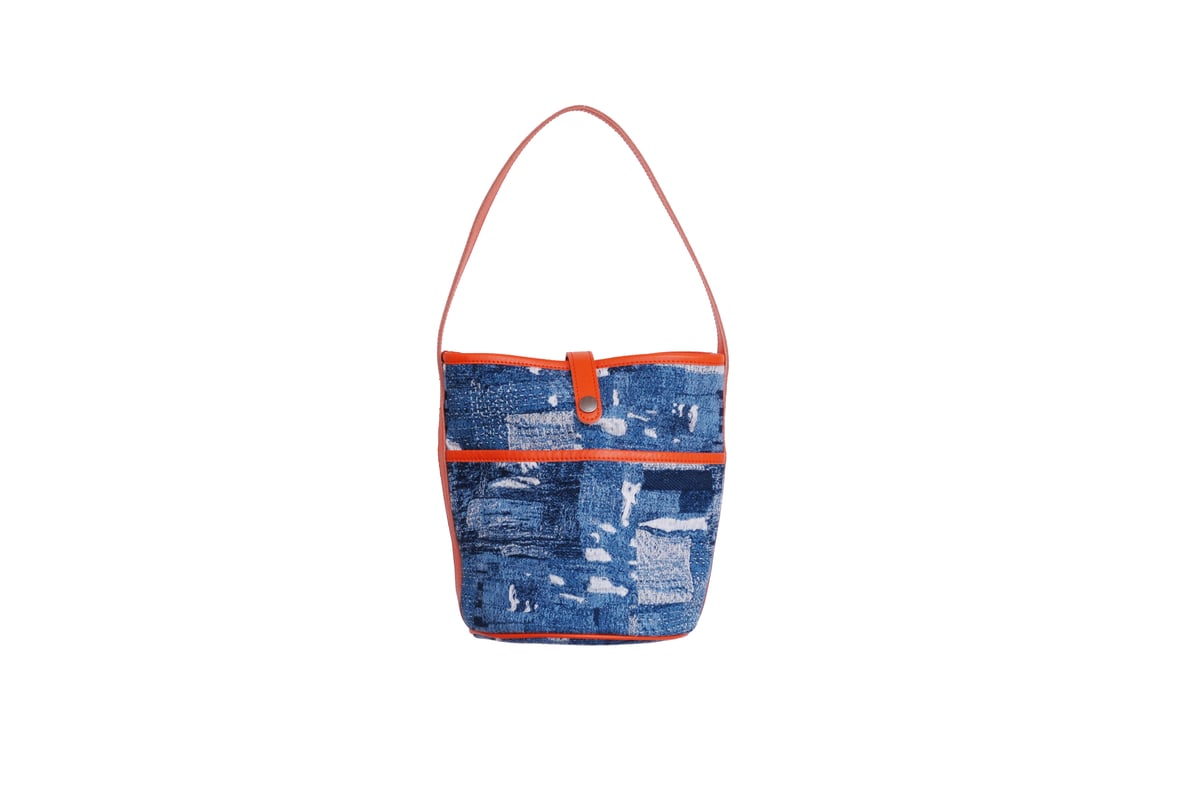 デニム　トートバッグ B240008 BORO denim バケットトート | WAZAVI-collection