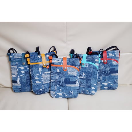 B240006　BORO denim サコッシュポーチ