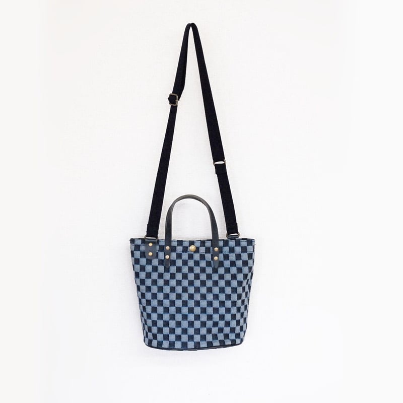 尾州woolツィード×フラッフィニット★CUBEトート&ポシェット