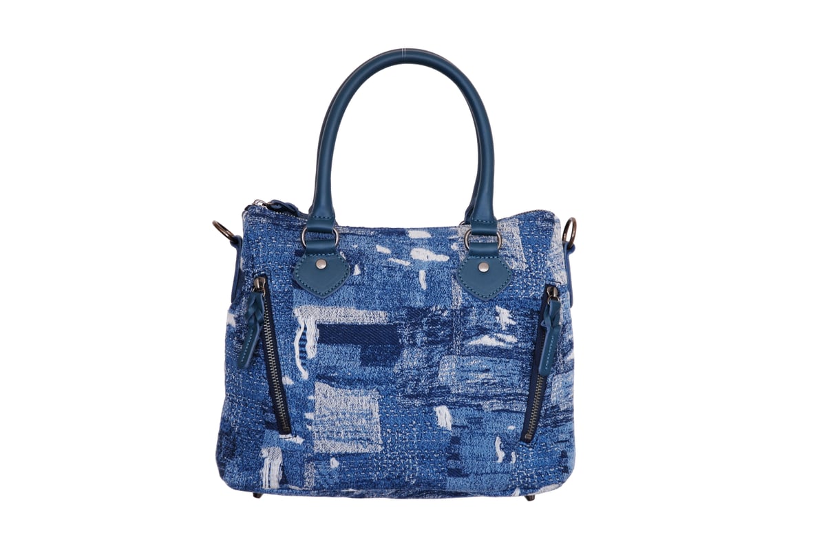 B240004 BORO denim ミニボストン | WAZAVI-collection