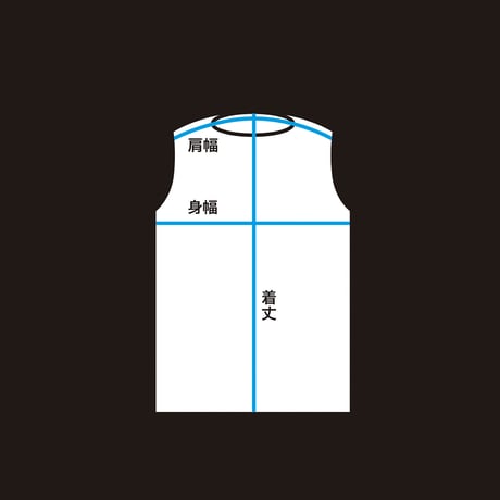 F&M LOGO SLEEVELESS　MY / WH