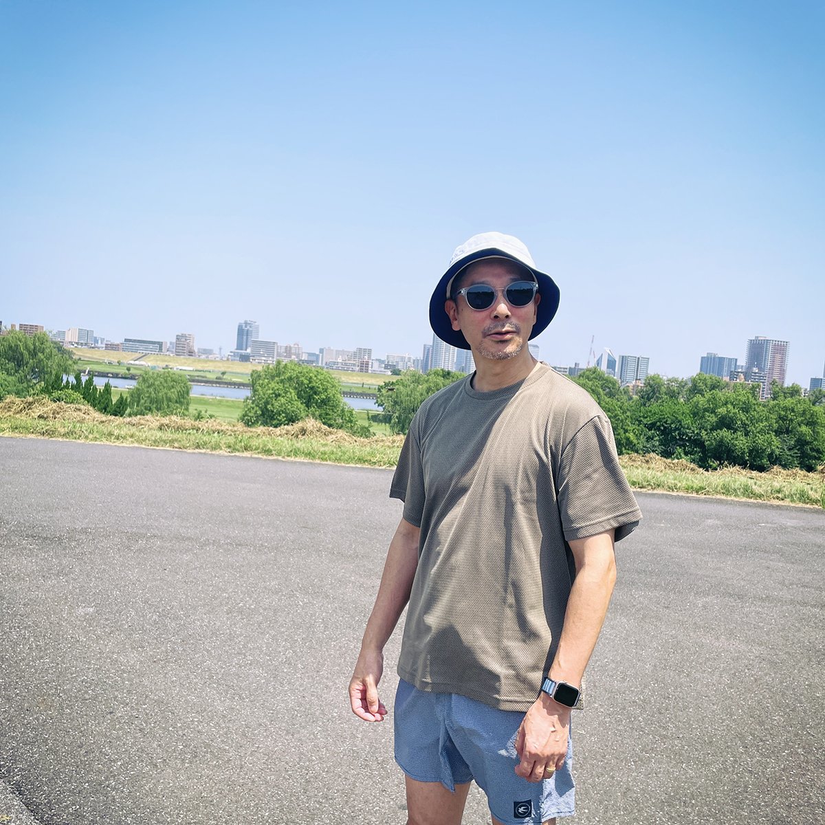 F&M MOIRE Tee 02 WH XLサイズ F&M MOIRE Tee 02 WH / KH | FRANK&MORRIS